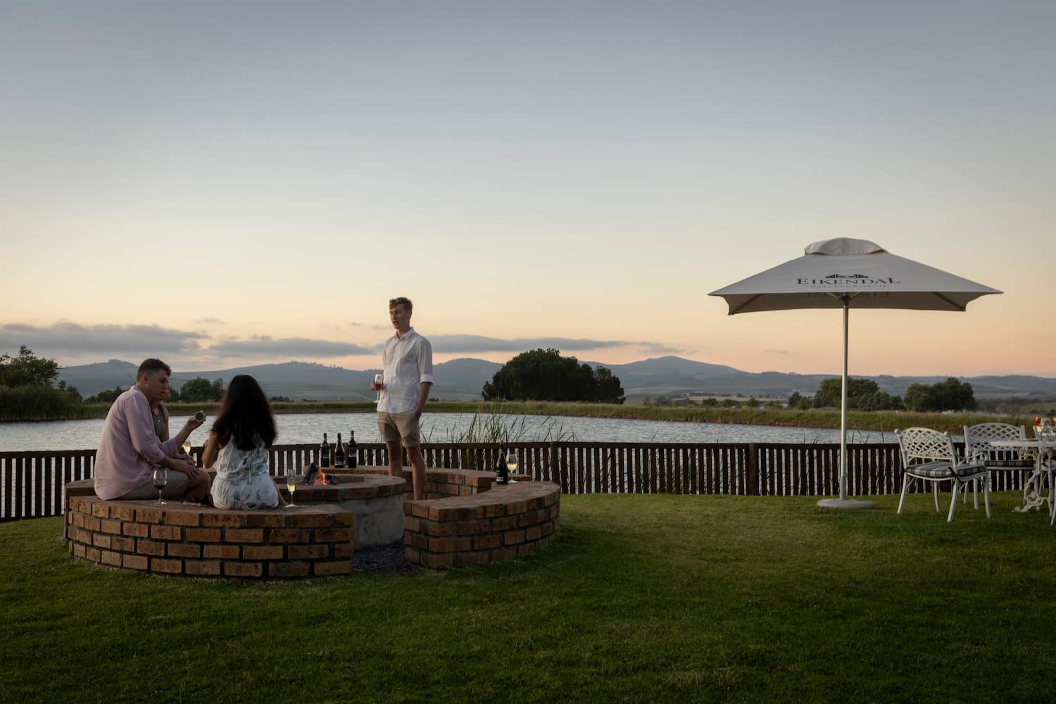 Braai island fire pit at Eikendal